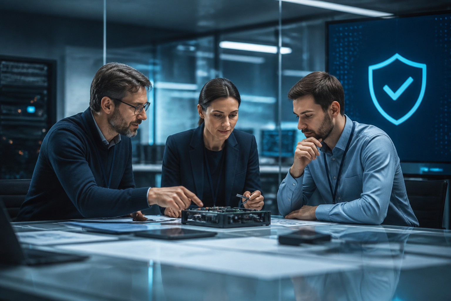 Cyber Résilience Act : l'ANSSI, l'ANFR et la DGE accompagnent les fabricants dans la conformité des produits numériques : illustration éditoriale