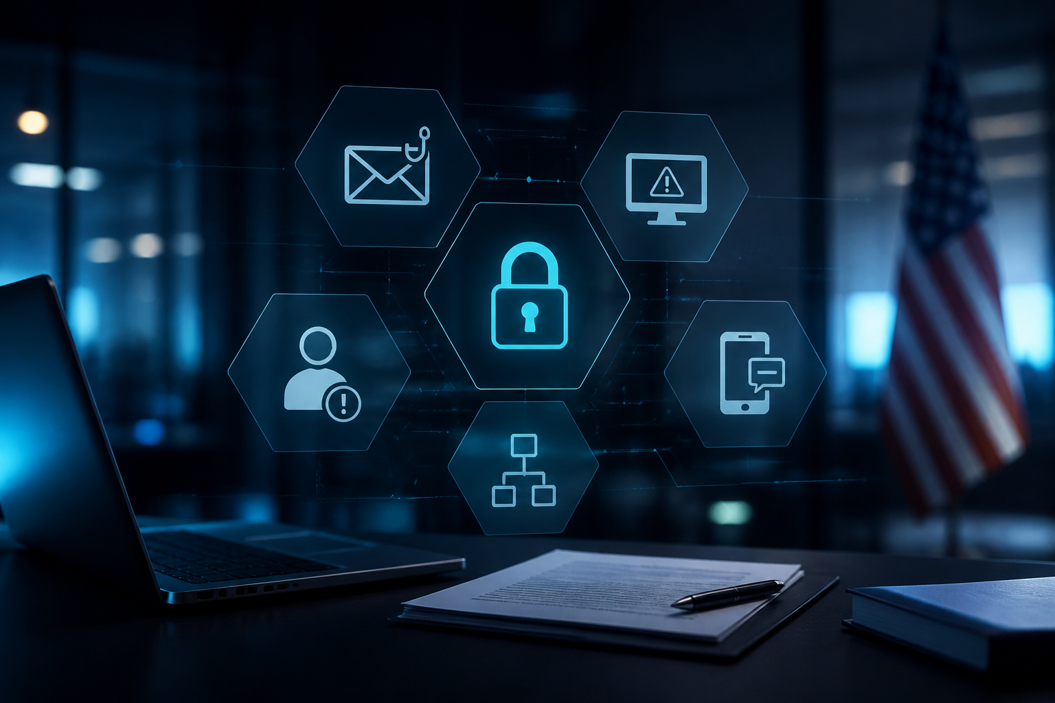 Cyber Threat Actors Use a Variety of Techniques to Target Election and Campaign Officials : illustration éditoriale